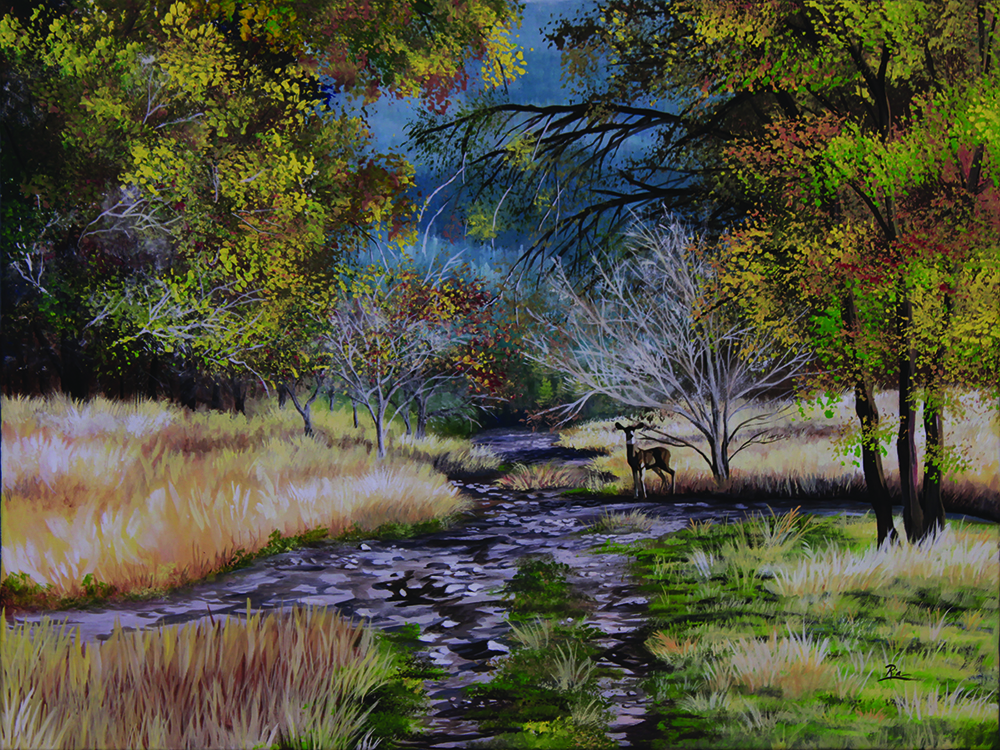 Deer In Forest by Ria Fine Art