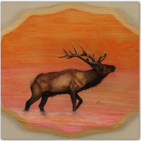 Elf on Wood - Click to Enlarge Image