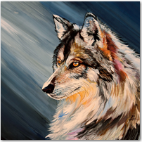 Wolf in the Moonlight - Click to Enlarge Image