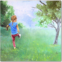 Skipping Through the Field - Click to Enlarge Image